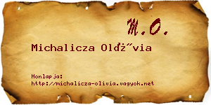 Michalicza Olívia névjegykártya
